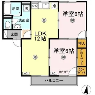 さつきハイツ A棟【2階】の間取り