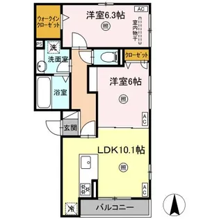 エマーブルMグラン I棟【2階】の間取り