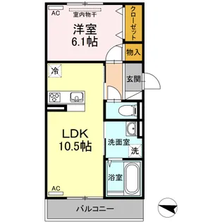D-ROOM浜野南 B棟【2階】の間取り