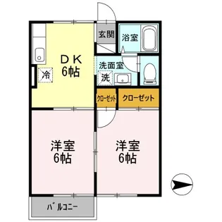 プレジール学南 A棟【2階】の間取り
