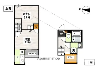 ADC高島駅南GLEE【202号室】の間取り