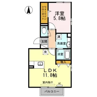 レザン倉敷【3階】の間取り