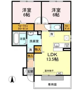 セント レイ【1階】の間取り