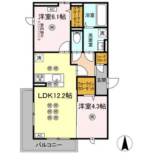 アルネオL【3階】の間取り
