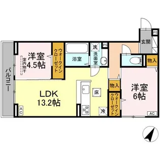 フラネーヴェ【1階】の間取り