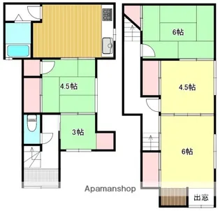 岡山県岡山市北区天瀬南町【一戸建】の間取り