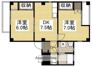 ロータスマンション岡山【5階】の間取り