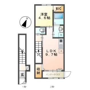 リヴェールメゾン【2階】の間取り