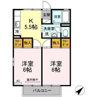 セジュール大松【2階】の間取り
