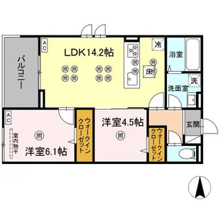 フェリックス【1階】の間取り
