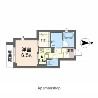 ウエストハイツ【1階】の間取り