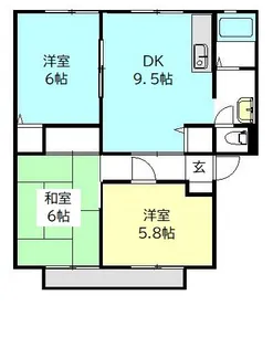サンビレッジ浜野B棟【201号室号室】の間取り