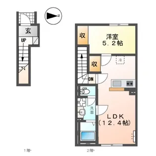 仮)リバーヒルズ平井【2階】の間取り