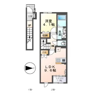 仮)スターテラス中畝【206号室】の間取り