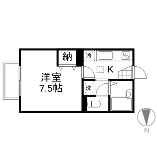 1Kの間取り画像