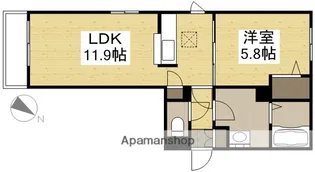 ラフェステート A棟【2階】の間取り