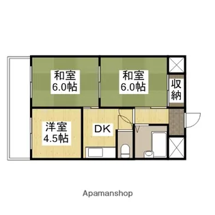 清輝橋マンション【205号室】の間取り