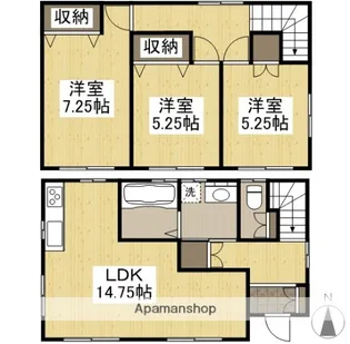 岡山県倉敷市宮前【一戸建】の間取り