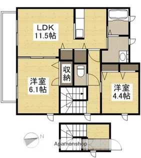 コンフォート【2階】の間取り