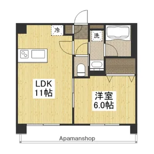ミモザヒルズ南方【602号室】の間取り