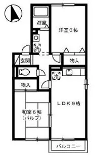 第3関ニューバリヤ【2階】の間取り