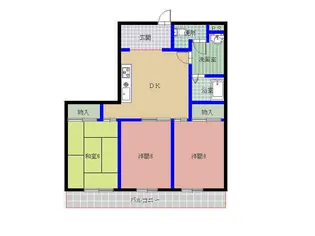 岸本マンション【303号室号室】の間取り