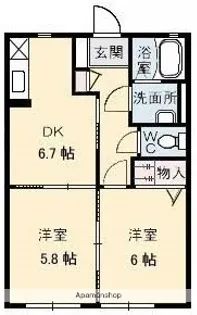 ST大高 B棟【206号室】の間取り
