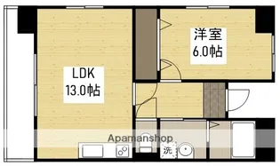 シャインコートチボリ【6階】の間取り
