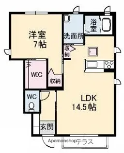 グレースコート D棟【1階】の間取り