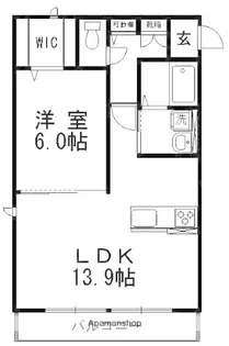ウィステリアⅠ【2階】の間取り
