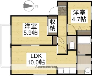 レジデンス古城 A棟【1階】の間取り