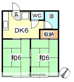 コーポ中沖 A【1階】の間取り