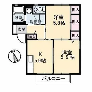 メゾン武智 A棟【2階】の間取り