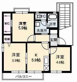 パークスター A棟【1階】の間取り