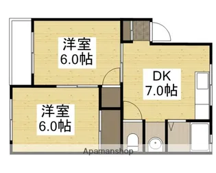 コーポチェリー【203号室】の間取り
