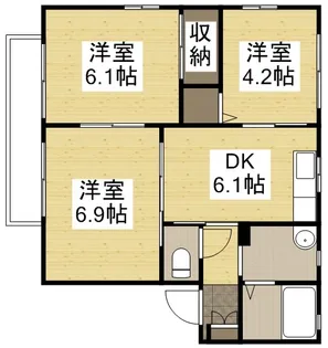 サリーレ太陽Ⅱ A棟【2階】の間取り