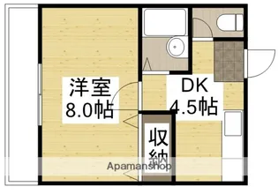 コーポ天【205号室】の間取り