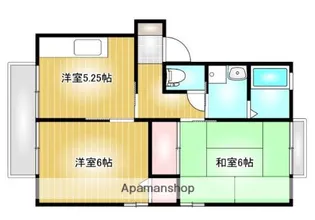 サンライズW【2階】の間取り
