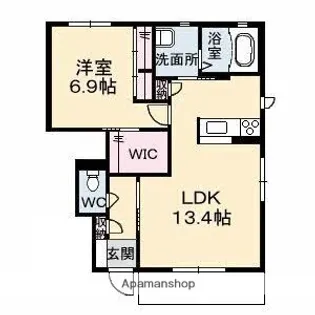 ソレアード C棟【1階】の間取り