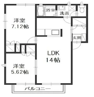 グランソレイユC【2階】の間取り