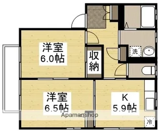 グッドライフ茶屋町B棟【203号室】の間取り