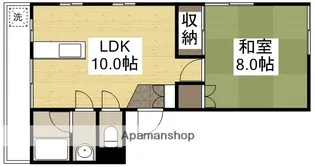 岡山県岡山市北区白石【マンション】の間取り