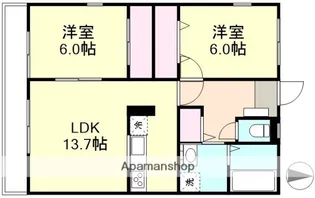 フォブールQUA B棟【302号室】の間取り