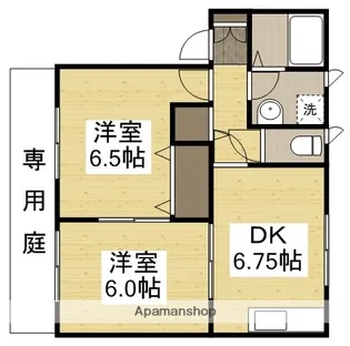 シャトー秋桜B【1階】の間取り