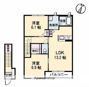 エクリールC【2階】の間取り