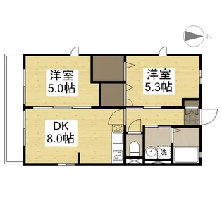 ディアコートⅡ【2階】の間取り