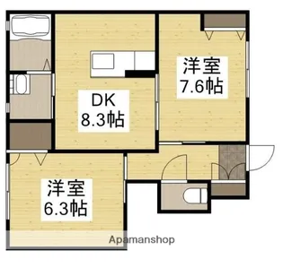 クレール B棟【1階】の間取り