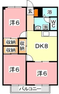 フォブールセラフィーⅠ【2階】の間取り