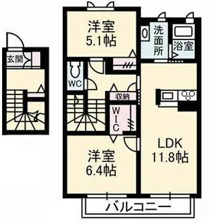レーヴ【2階】の間取り