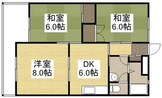 岡山県岡山市北区津島西坂2丁目【マンション】の間取り